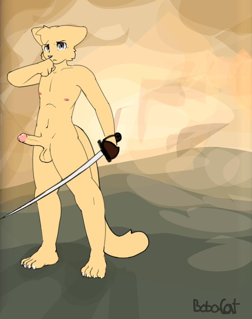 Erect manly leopard soldier