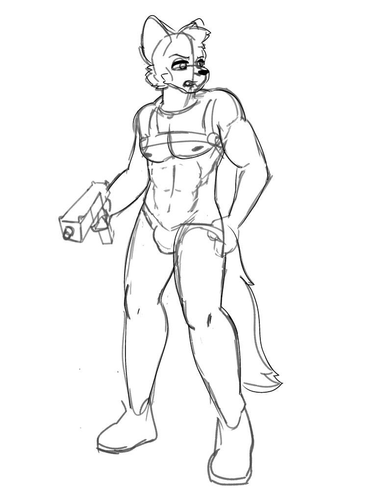 Unfinished sketch sexy assassins wolf